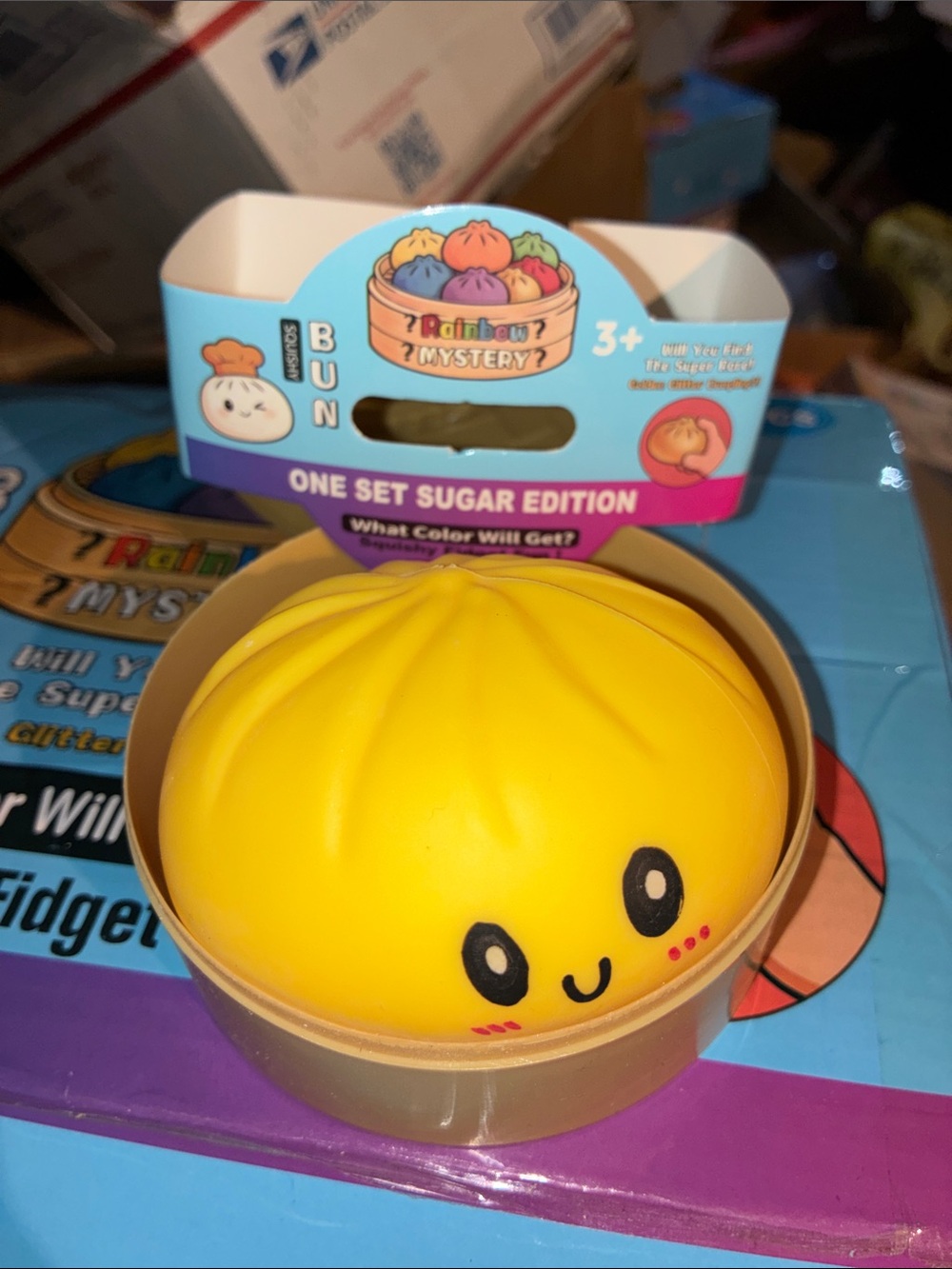Dark Yellow Bun Squishy Toy - Kids Toys